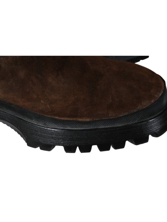 Prada Men Brixxen Chelsea Boots Size US 10.5 UK 9.5 Brown Suede Chunky Sole main image 10